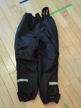 Villervalla Black Waterproof Snow/Ski Pants with Reflective Strips - 12 Years